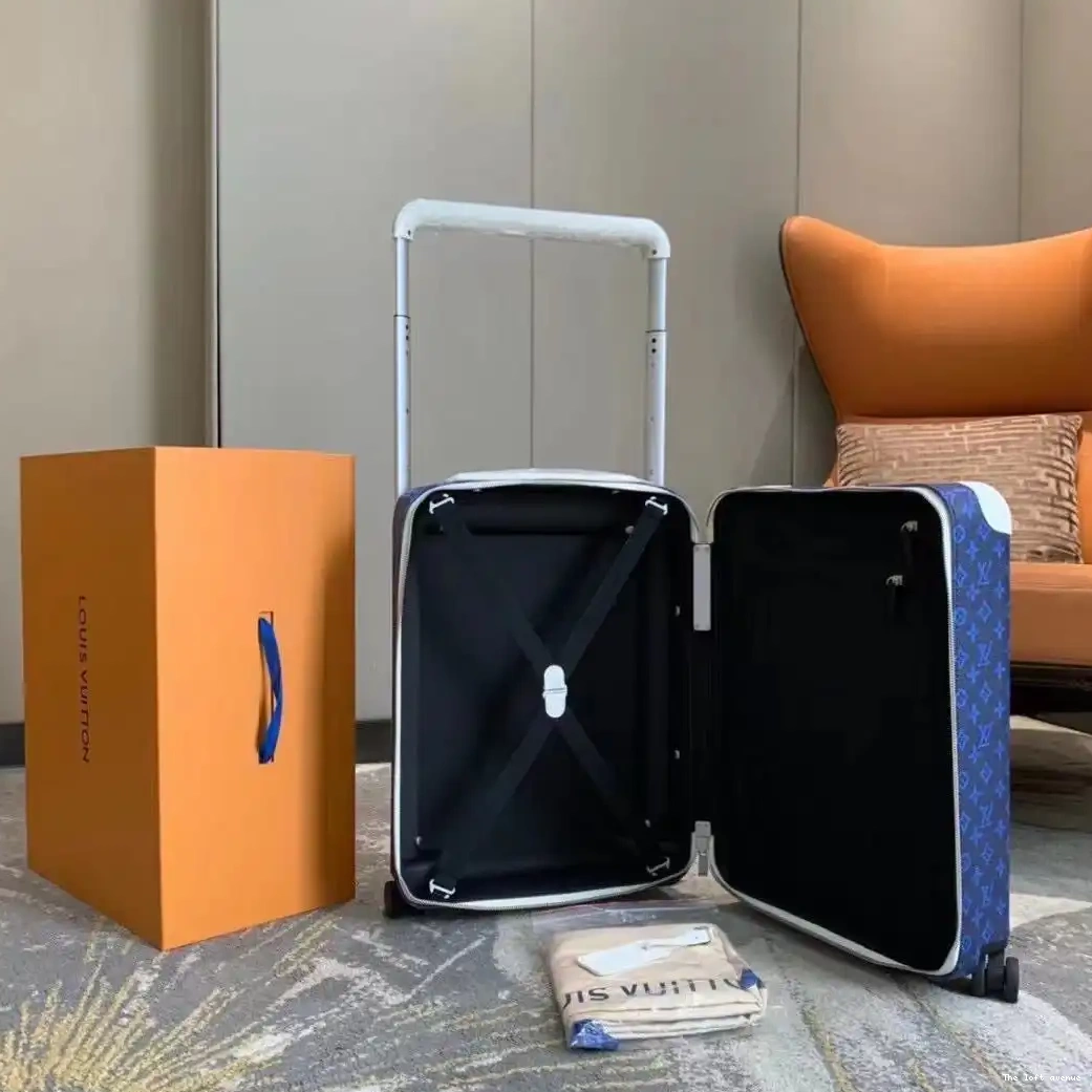 CUSTOM MONOGRAM SUITCASE 55 37L BLUE HORIZON 0526